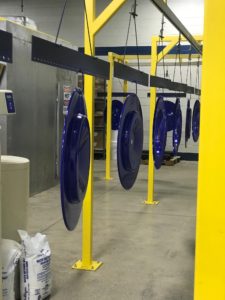 Powder coating - Blue rims